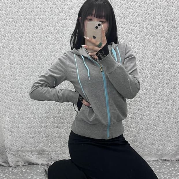 푸마 빈티지 Y2K 대장급 드레이프 포켓 후드집업 M C09396