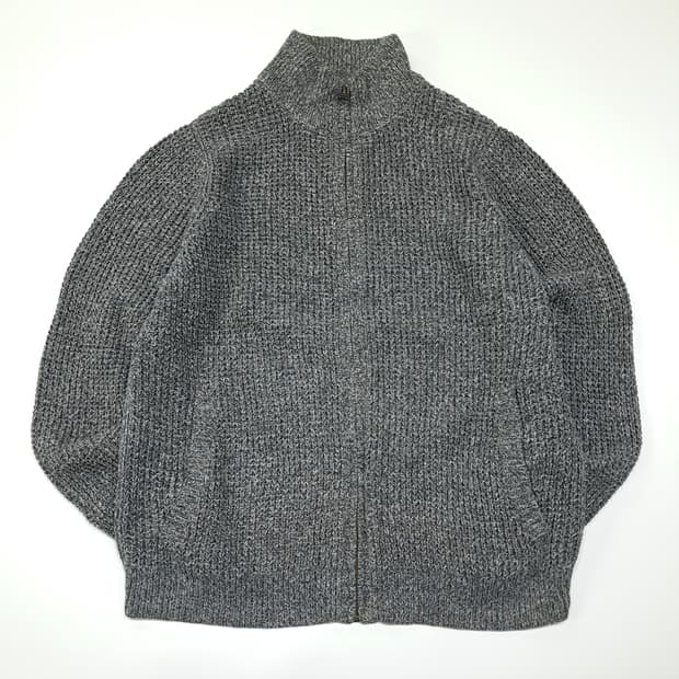 CL205 S 엘엘빈 오가닉코튼 쉐이커니트 그레이 풀집업 가디건