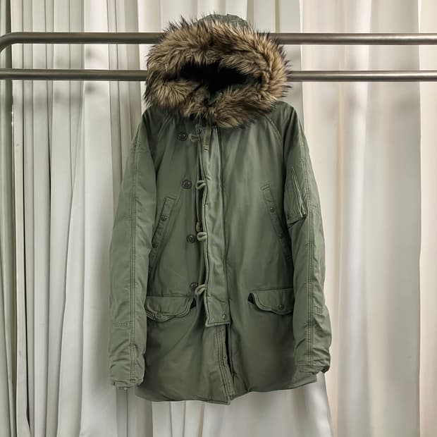 폴로 랄프로렌 N-3B 밀리터리 후드 야상 M