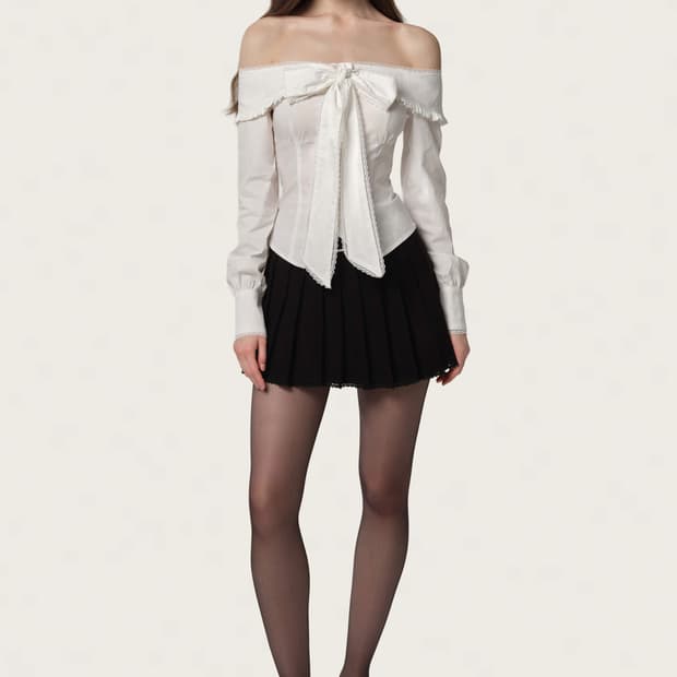 교환/판매) 클리시어 리본 블라우스