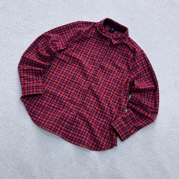 100 밀레골프 체크패턴 긴팔 셔츠 0424E