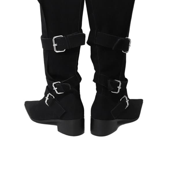 시크윈 스켈레토 스웨이드 앵글 미들부츠