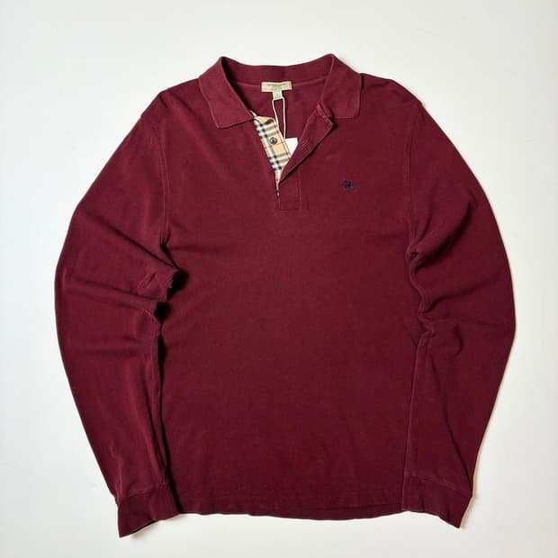 버버리 00's 노바체크 카라 롱슬리브 PN9500