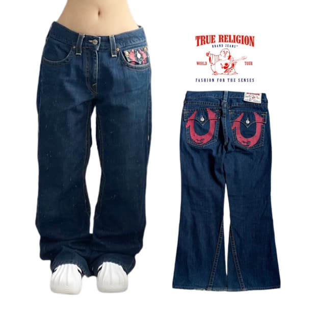 트루릴리전 Y2K 조이 부츠컷 데님팬츠