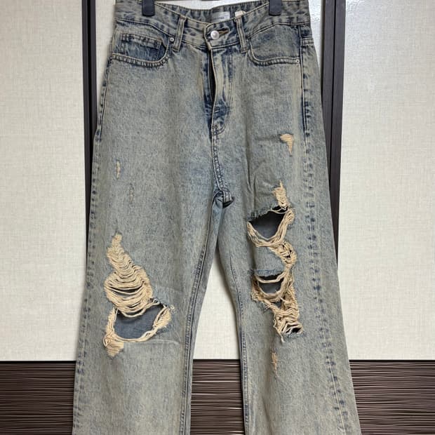 메종미네드 SLACK DESTROYED DENIM PANTS