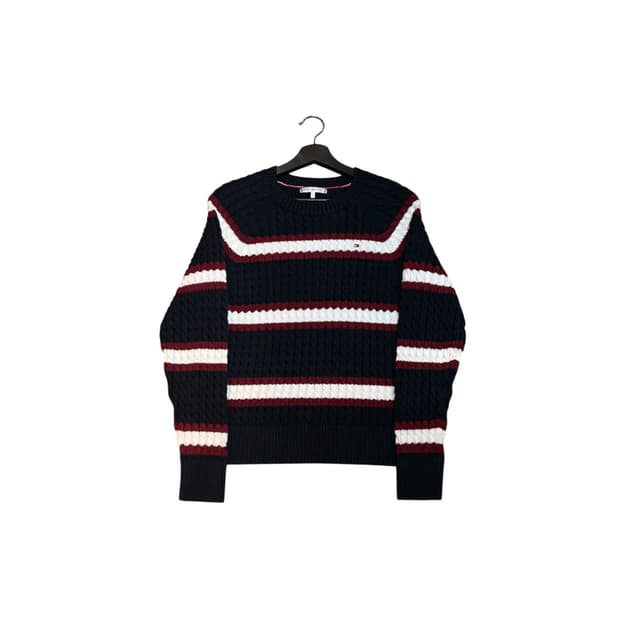 타미힐피거 케이블 꽈배기 니트 스웨터 M사이즈