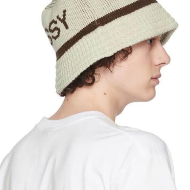 [L/ XL] 스투시 자카드 니트 버킷햇