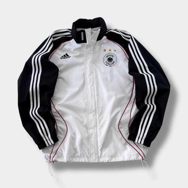 디다스 오버핏 흰 검 독일 나일론 트랙 바람막이 자켓