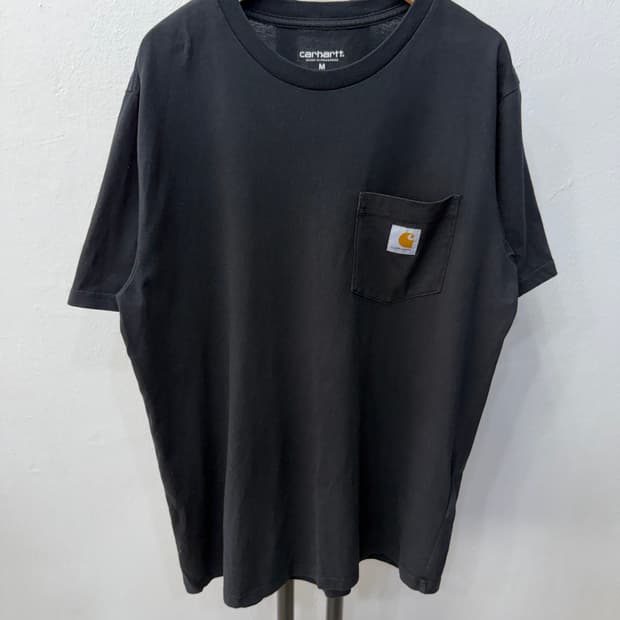 정품) 칼하트 포켓 반팔티 블랙 M 