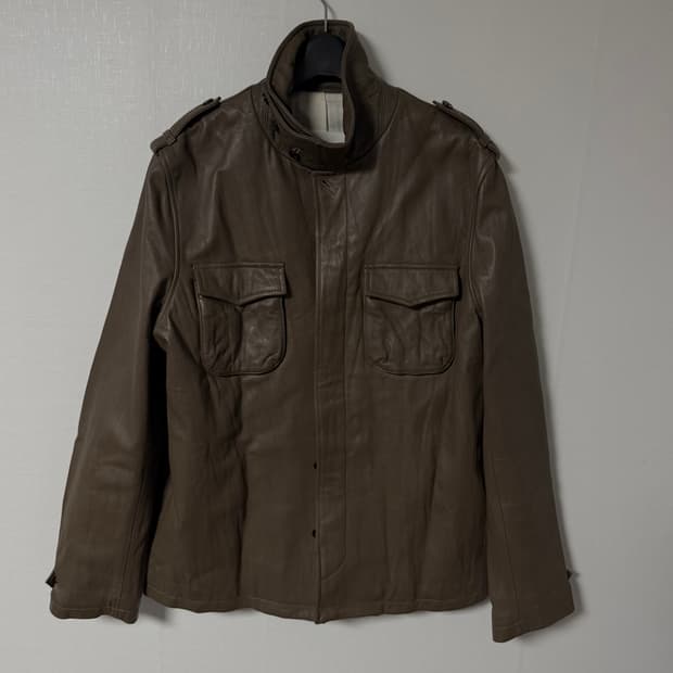 마틴 마르지엘라 90s아티저널 블랭크 라벨 밀리터리 레더 자켓