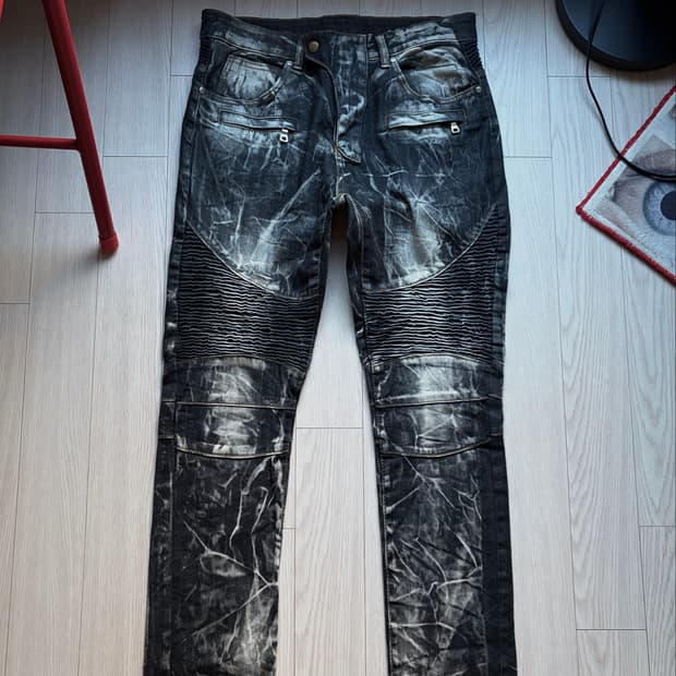 Balmain Style Biker Jeans