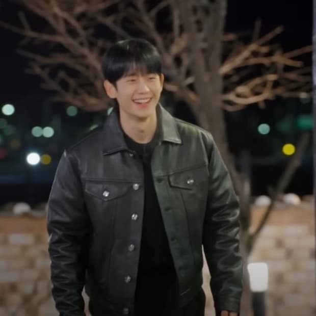 정해인 착용. 도프제이슨 램스킨 트러커 자켓 L