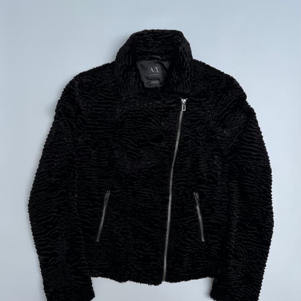 아르마니 익스체인지 벨루어 비대칭 자켓