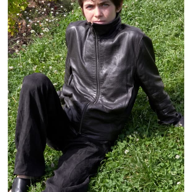 014 appendix leather jacket / brown