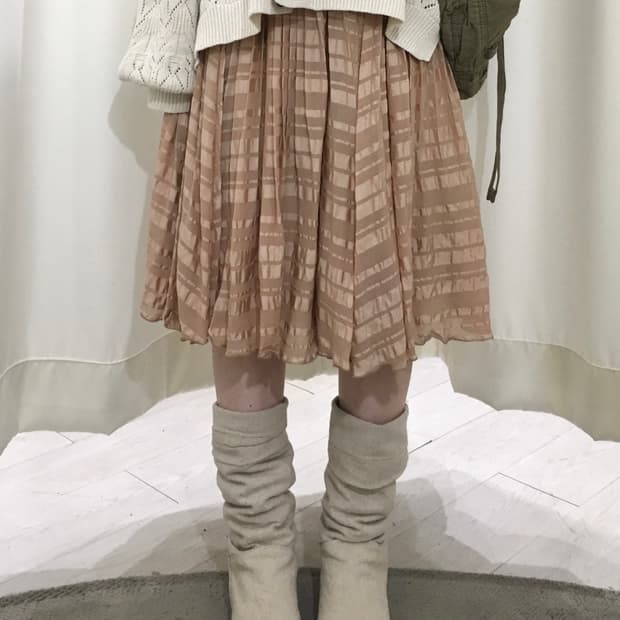 synchro X crossing stripe skirt