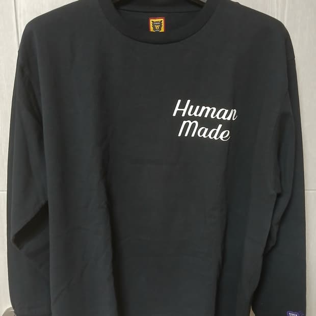 휴먼메이드 롱슬리브 블랙 XL 새상품