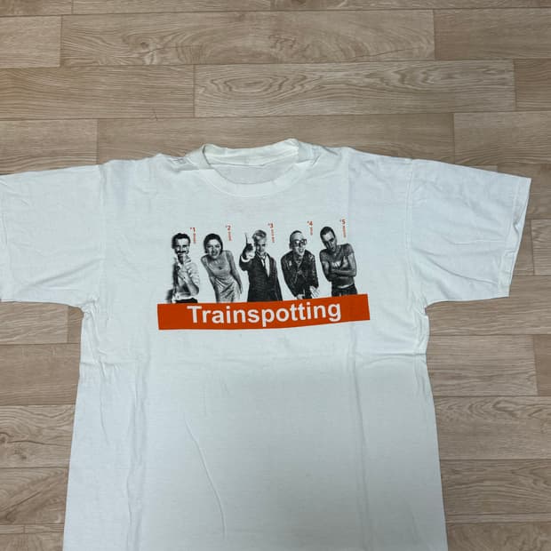 빈티지 90s 트레인스포팅 티셔츠