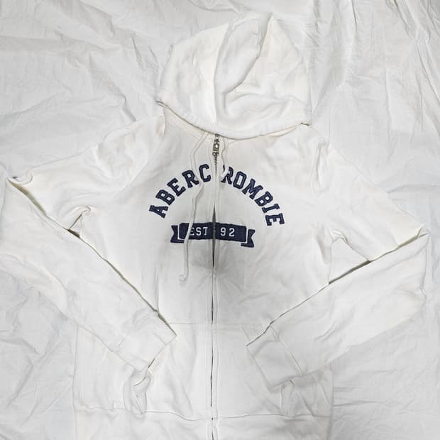 아베크롬비 아치 자수로고 핀터깔 y2k 후드집업 S