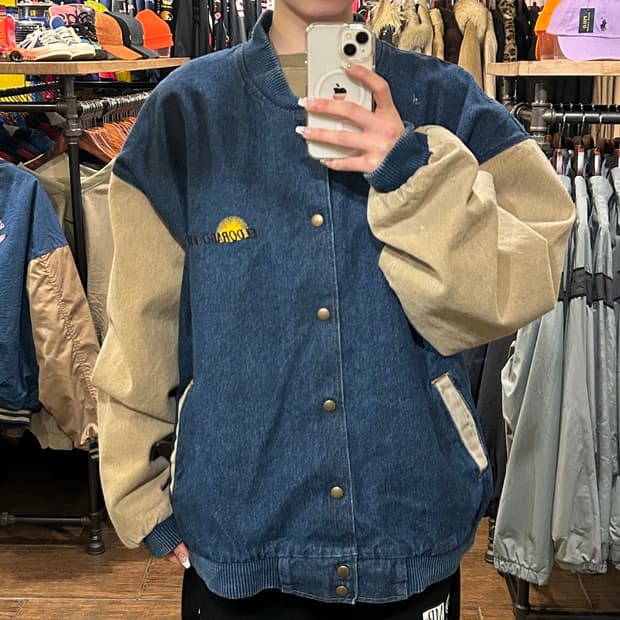 [HI] VTG 데님 바시티 진청 