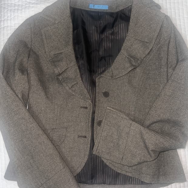 Frill lace brown jacket