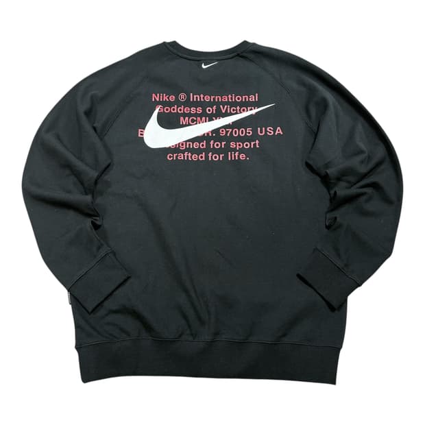 ✨ (바배) 나이키 NSW 더블 스우시 빅로고 스웻 블랙 맨투맨 