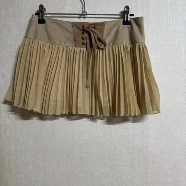vtg 코르셋 플리츠 미니스커트 