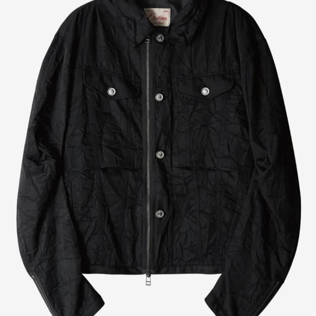 Pinch crinkled jacket black