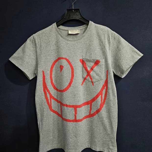 메종키츠네 프린팅 그레이 남성 90~95 반팔티 