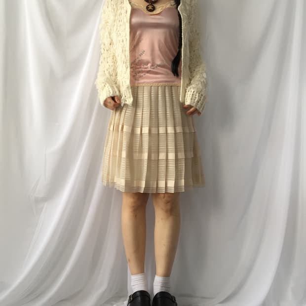 Fluffy knit open cardigan