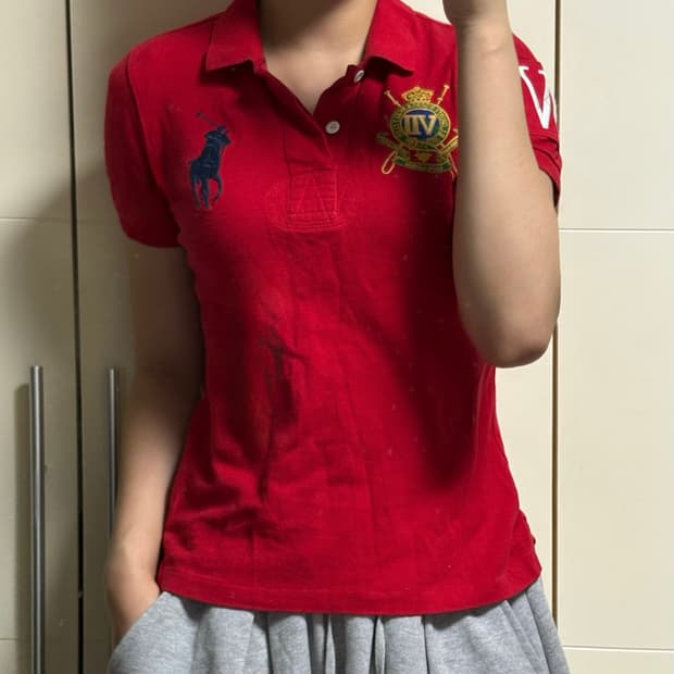 폴로 랄프로렌 빅포니 레드 희귀 카라티