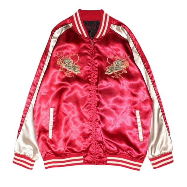 一心如鏡 Oriental Dragon Embroidery Sukajan 