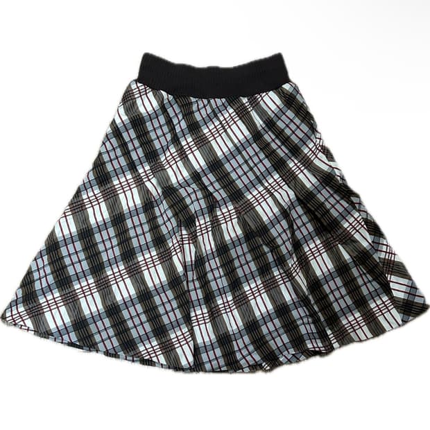 hiroko bis 사선 체크 스커트