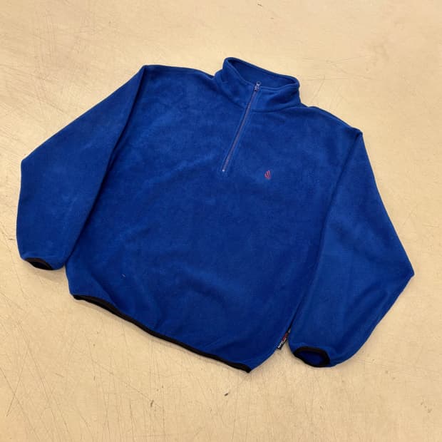 노티카 스몰로고 블루 플리스 아노락