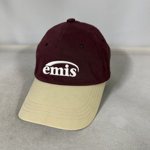 이미스 뉴 로고 믹스 볼캡 베이지/와인