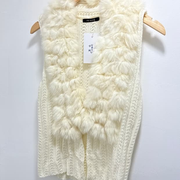 빈티지 토끼털 니트 베스트