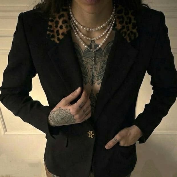 99s Christian Dior Leopard Collar Blazer