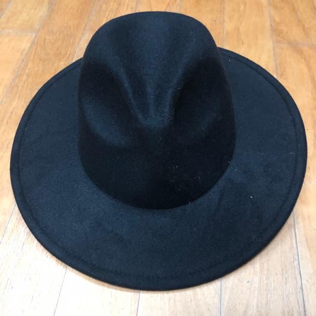 모직 페도라 중절모 헷 모자 블랙