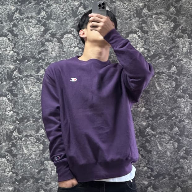 champion reavers weave 챔피온 리버스위브 퍼플 맨투맨