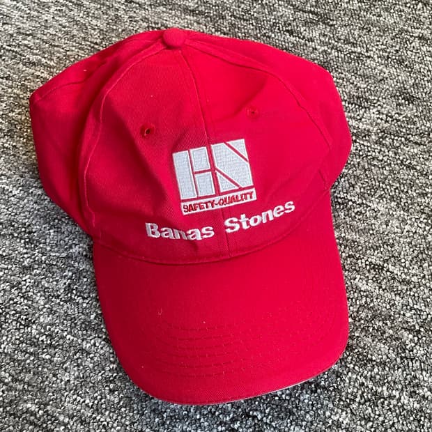 빈티지 레드 볼캡