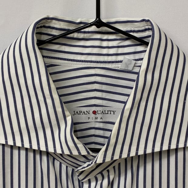 japan quality 와이드카라 스트라이프 셔츠 M