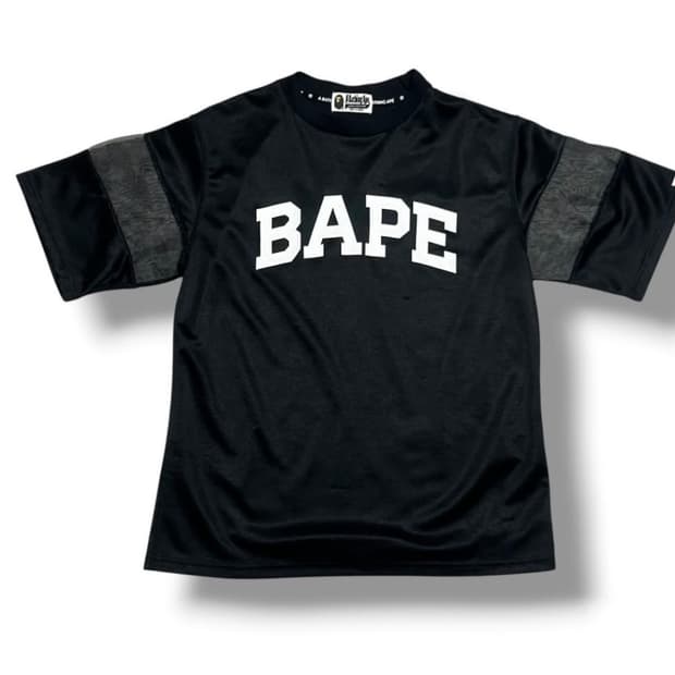 Bape 솔리드 카모 자카드 멀티로고 핏 풋볼 저지