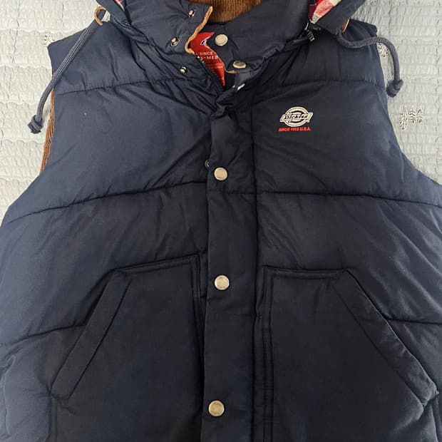 [s]디키즈 후드 패딩 조끼 