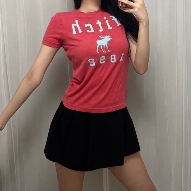 아베크롬비 키즈 Fitch 1892 로고 반팔티