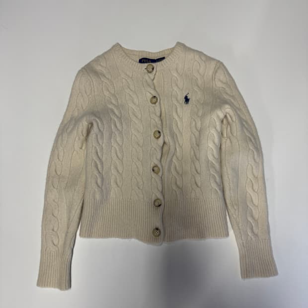 큐알인증!! 여성 폴로 랄프로렌 캐시미어 혼용 가디건 Xs