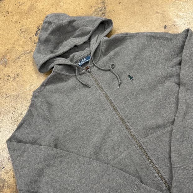 폴로 랄프로렌 그레이 후드집업 