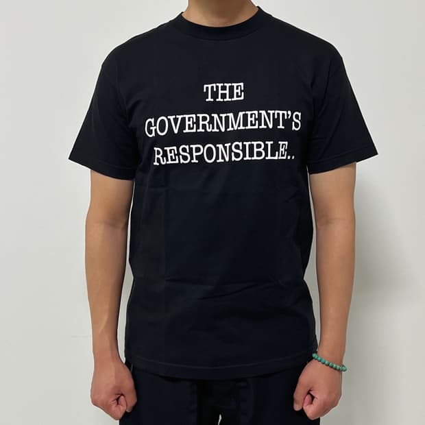 슈프림 06SS 퍼블릭에너미 THE GOVERNMENT'S 티셔츠 블랙
