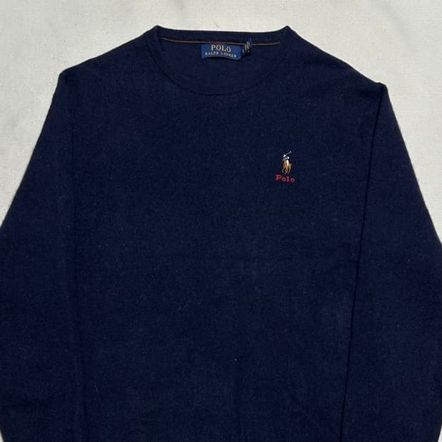 L 폴로랄프로렌 네이비 울 니트