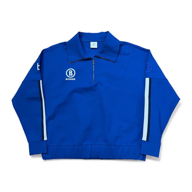 보그너 블루 하프집업 스웨셔츠