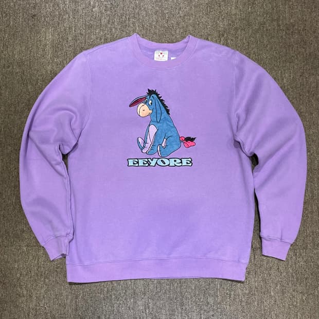 (M) Disney 디즈니 곰돌이 푸 이요르 맨투맨 스웻 셔츠