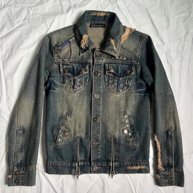 Vkei Archive Distressed Denim Jacket